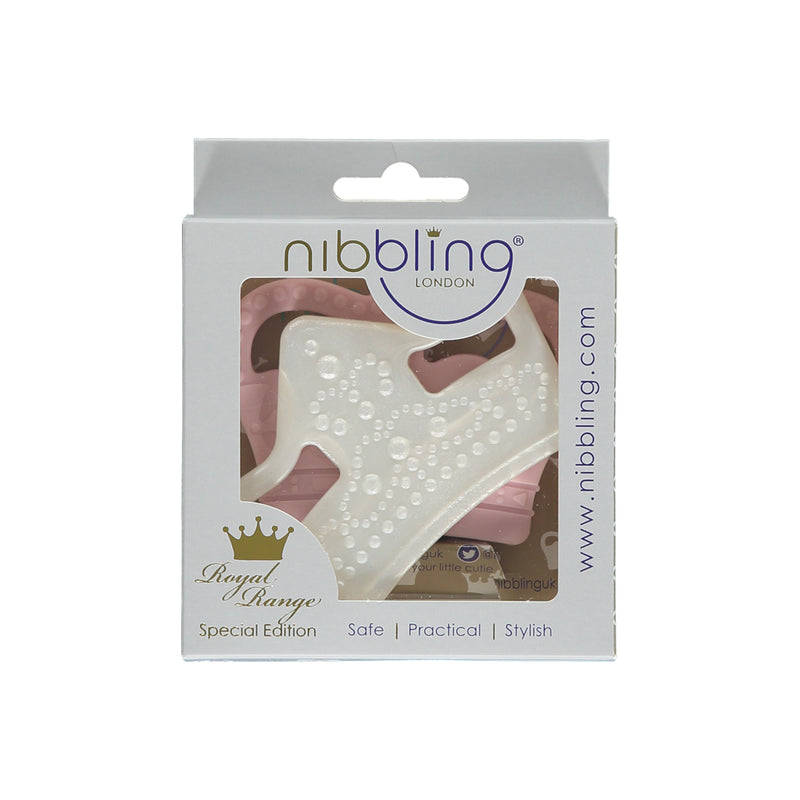 Royal Teething Twin Pack - Pink Crown/Pearl Tiara