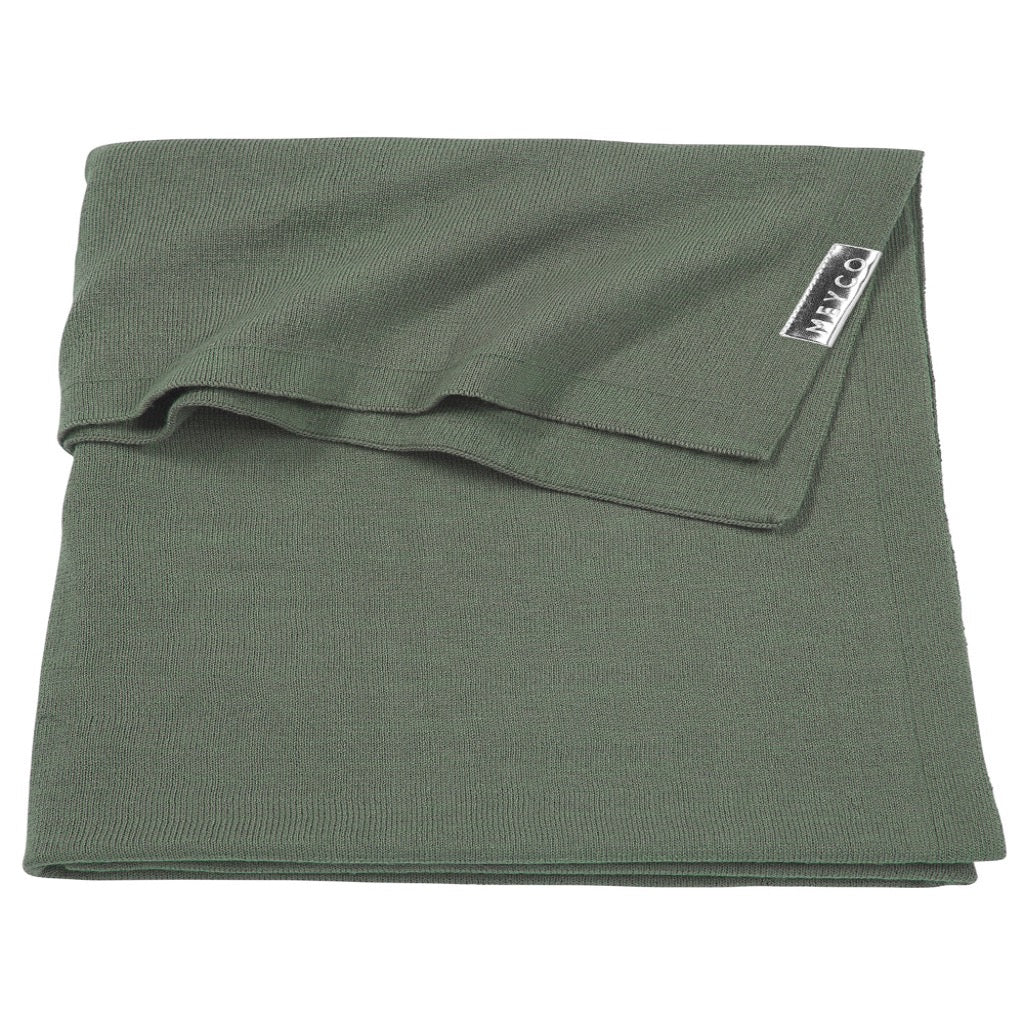 Meyco Blanket: Olive Knit
