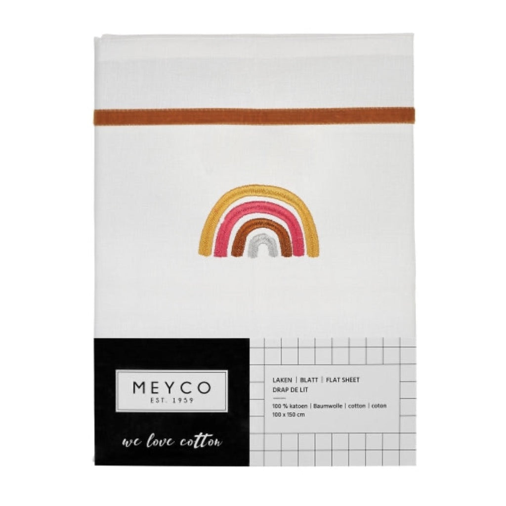 Meyco Cot Bed Sheet - Rainbow 100x150cm