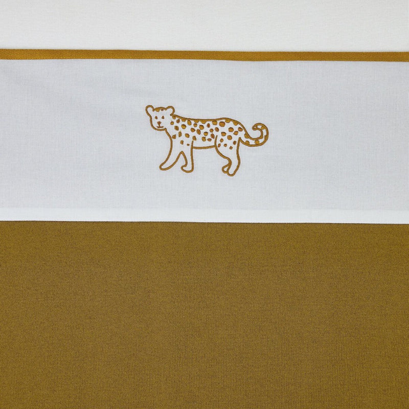 Meyco Cot Bed Flat Sheet - Cheetah - Honey Gold - 75x100cm