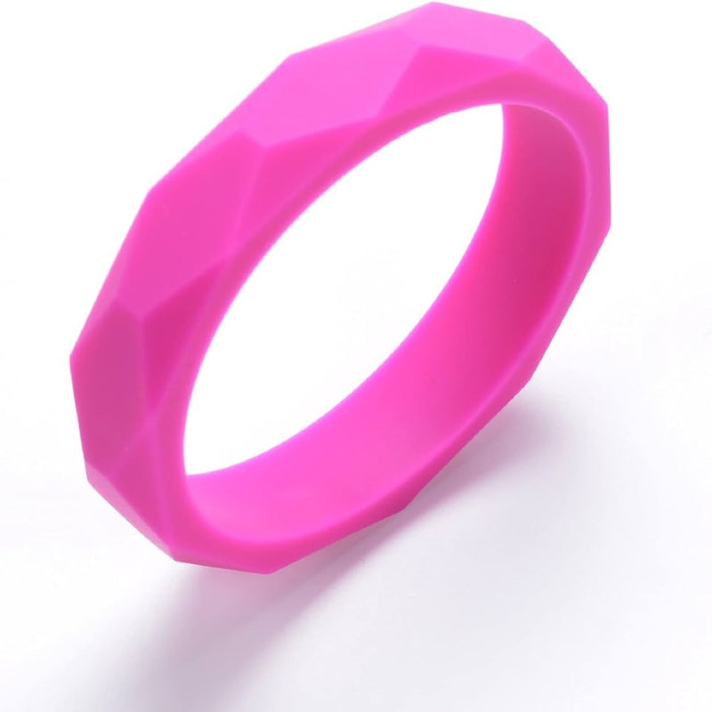 Silicone Teething Bangle - Pink