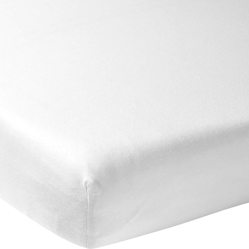 Meyco Jersey Fitted Bed Sheet: White 70x140/150cm