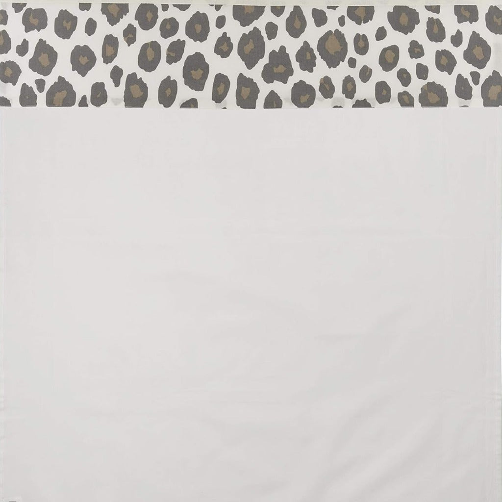 Meyco Cot Bed Flat Sheet - Leopard Print Neutral 100x150cm