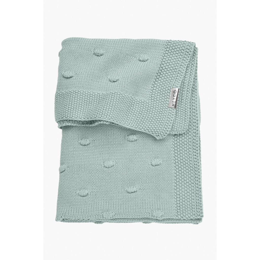 Meyco Knots Blanket: Sage Green
