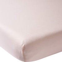 Meyco Jersey Fitted Bed Sheet: Light Pink 70x140/150cm