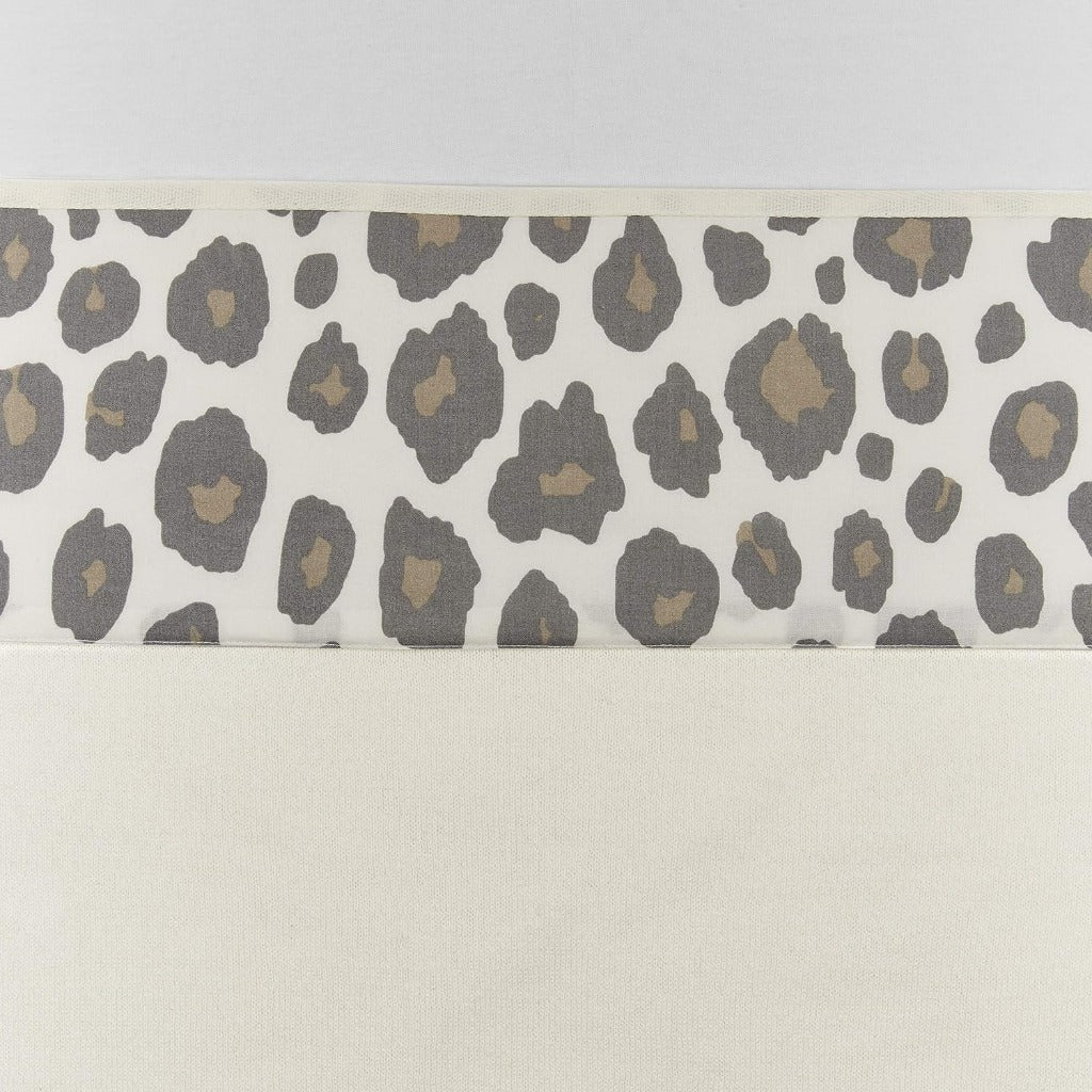 Meyco Cot Bed Flat Sheet - Leopard Print Neutral 100x150cm