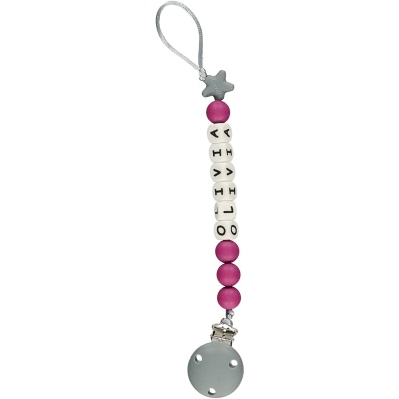 Personalised Earthy Dummy Clip - Berry