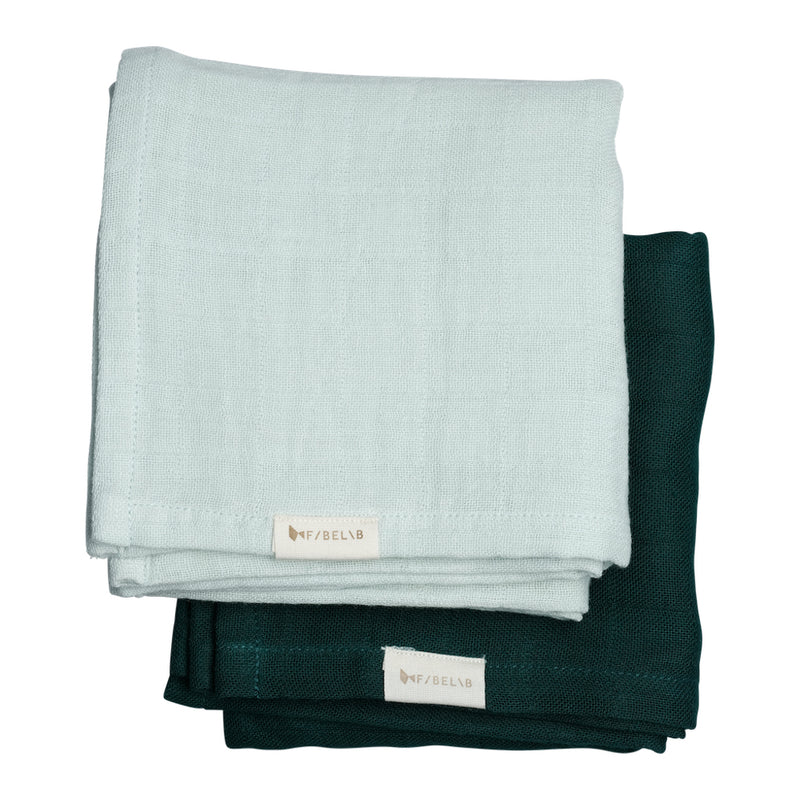 Fabelab Twin Pack Organic Muslins - Sprout