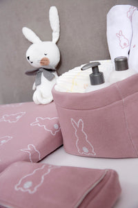 Meyco Medium Dresser Basket: Lilac Bunny