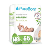 PureBorn Newborn Super Pack - 0 to 4.5 kg 68 pcs - Leopard Print