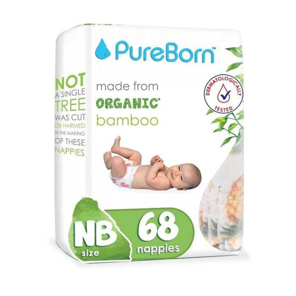 PureBorn Newborn Super Pack - 0 to 4.5 kg 68 pcs - Leopard Print