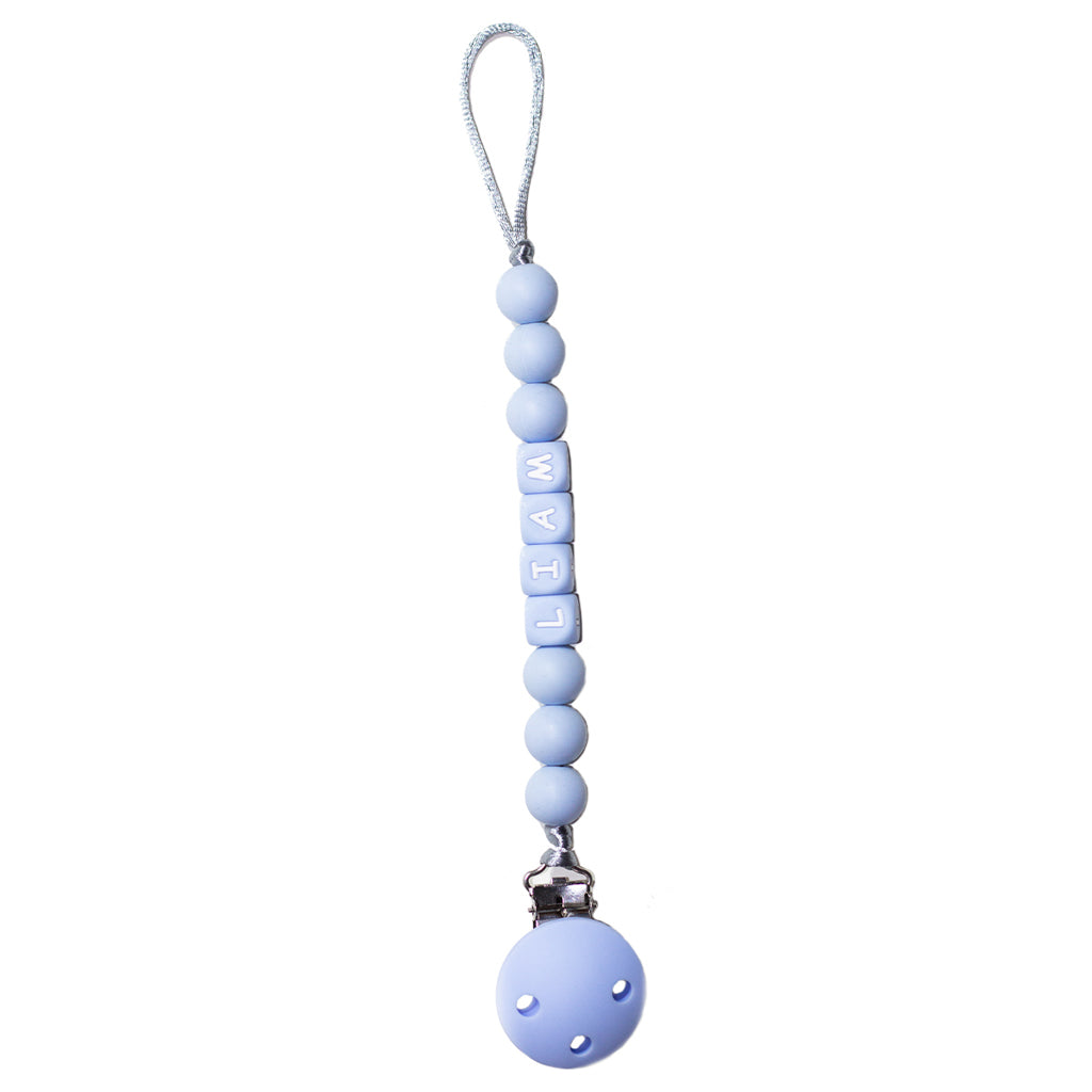 Personalised Dummy Clip - Baby Blue