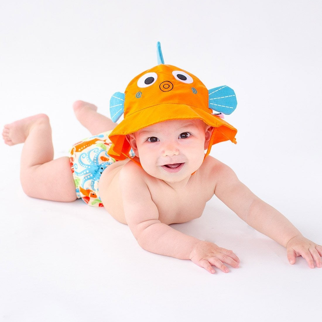 Zoocchini Baby  Swim Nappy & Hat set: Sushi the fish 12-24 months