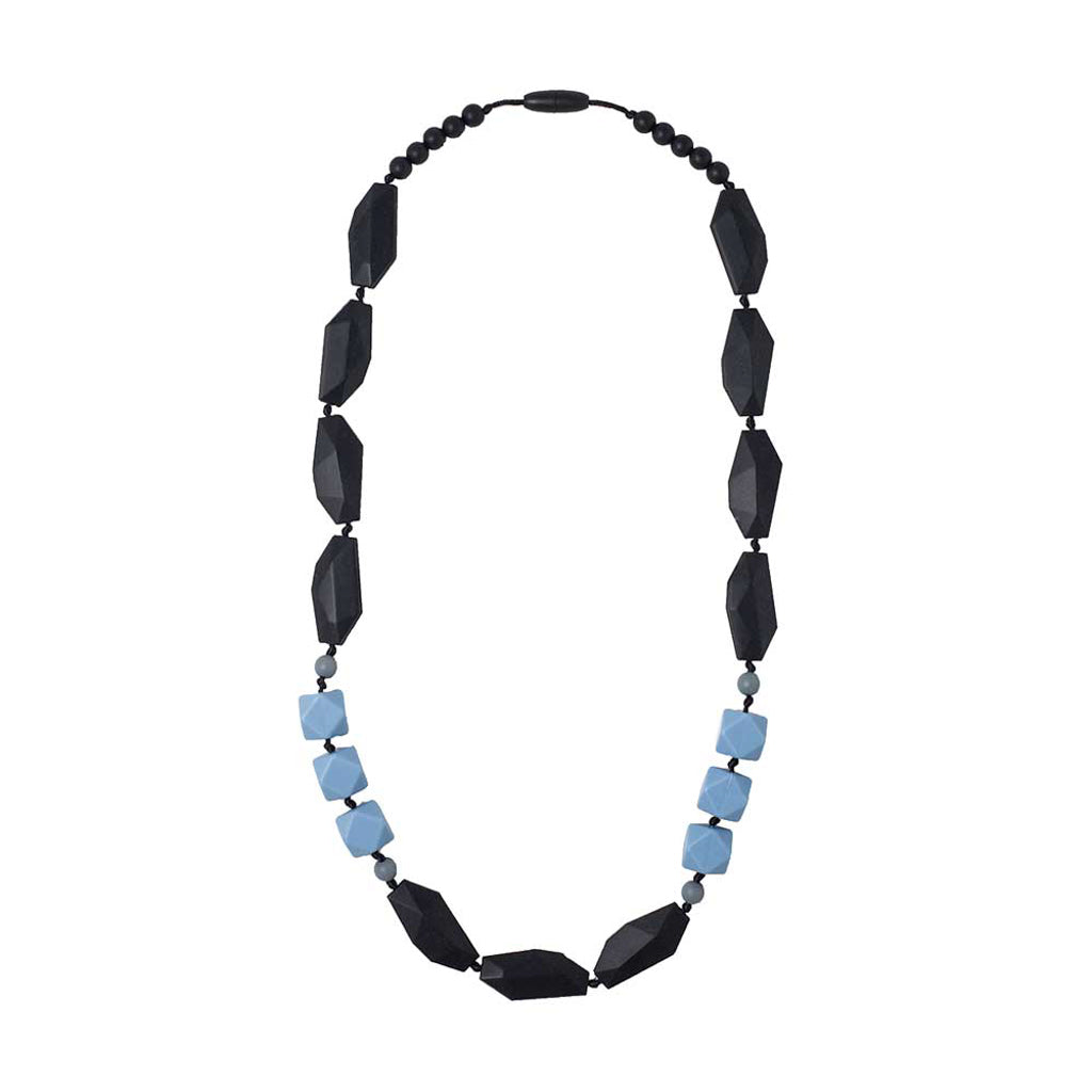 Brighton Teething Necklace - Black & Blue