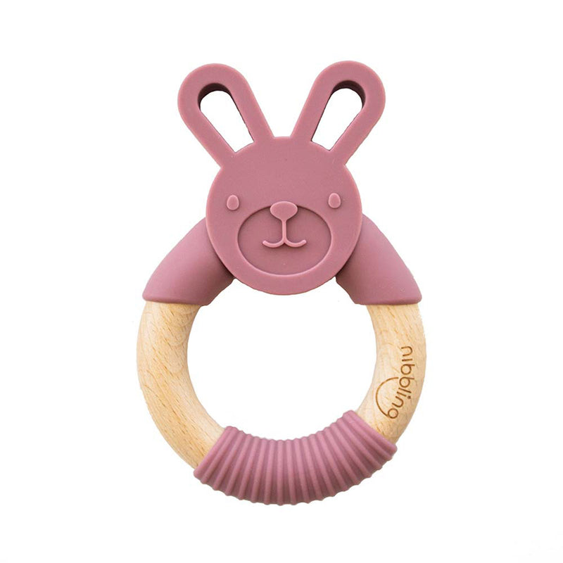 Chewy Bunny Teething Toy - Plum