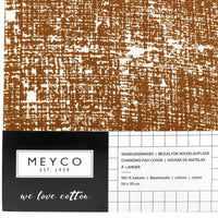 Meyco Changing Mat Cover: Fine Lines Camel 50x70cm