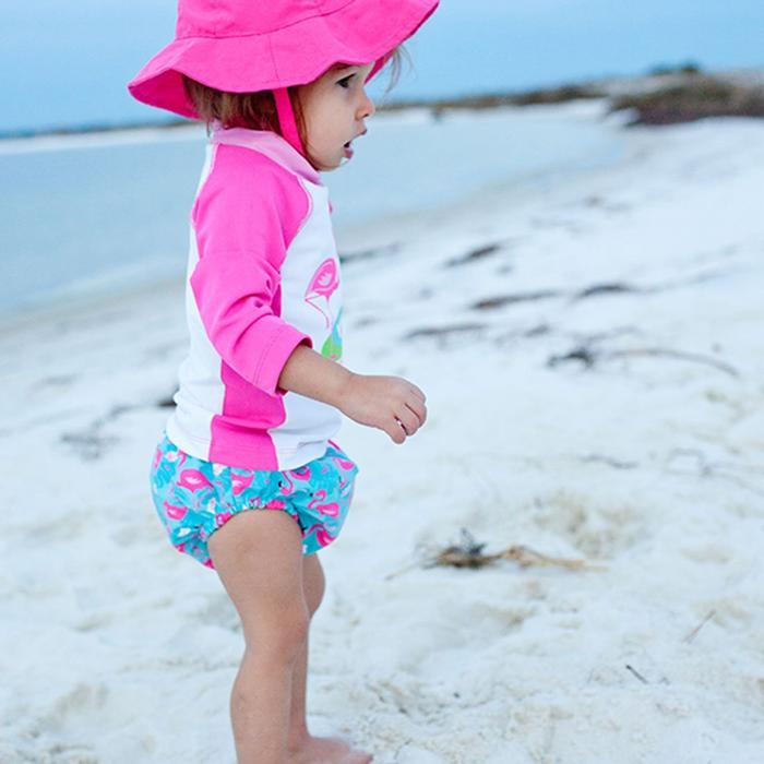 Zoocchini Baby Swim nappy & Hat set: Franny the Flamingo 3-6 Months