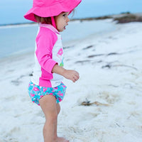 Zoocchini Baby Swim nappy & Hat set: Franny the Flamingo 12-24 Months