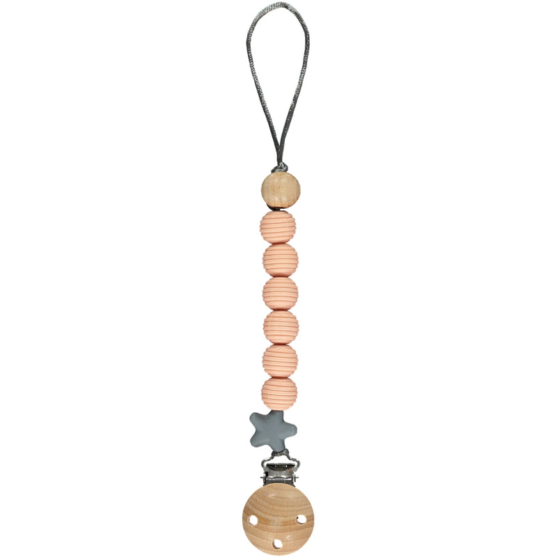 Spiral Soother Clip - Peach
