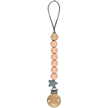 Spiral Soother Clip - Peach