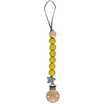 Spiral Soother Clip - Mustard