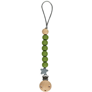 Spiral Soother Clip - Kale
