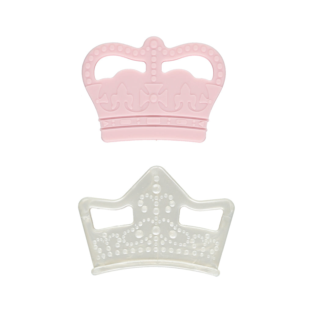 Royal Teething Twin Pack - Pink Crown/Pearl Tiara