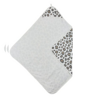 Meyco Hooded Towel: Natural Leopard Print 90X90CM