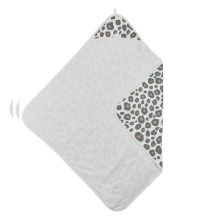 Meyco Hooded Towel: Natural Leopard Print 90X90CM