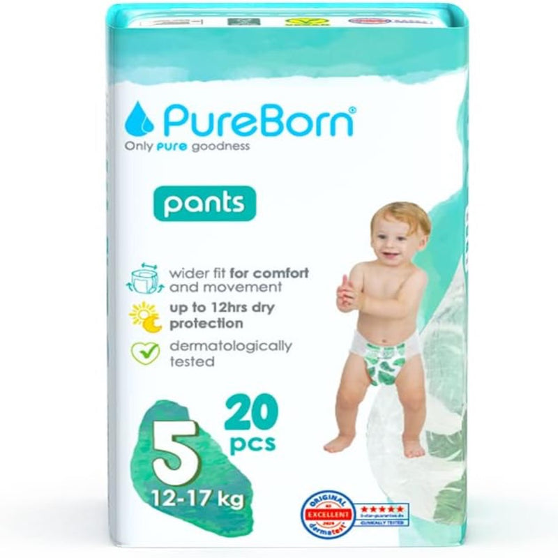 PureBorn Pull Ups Size 5 12-16kg  20 pcs: Lemon print