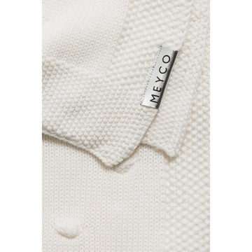Meyco Knots Blanket: Off White