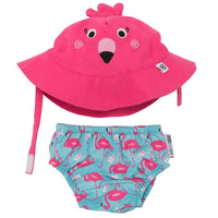 Zoocchini Baby Swim nappy & Hat set: Franny the Flamingo 6-12 Months