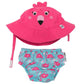 Zoocchini Baby Swim nappy & Hat set: Franny the Flamingo 3-6 Months