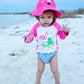 Zoocchini Baby Swim nappy & Hat set: Franny the Flamingo 12-24 Months