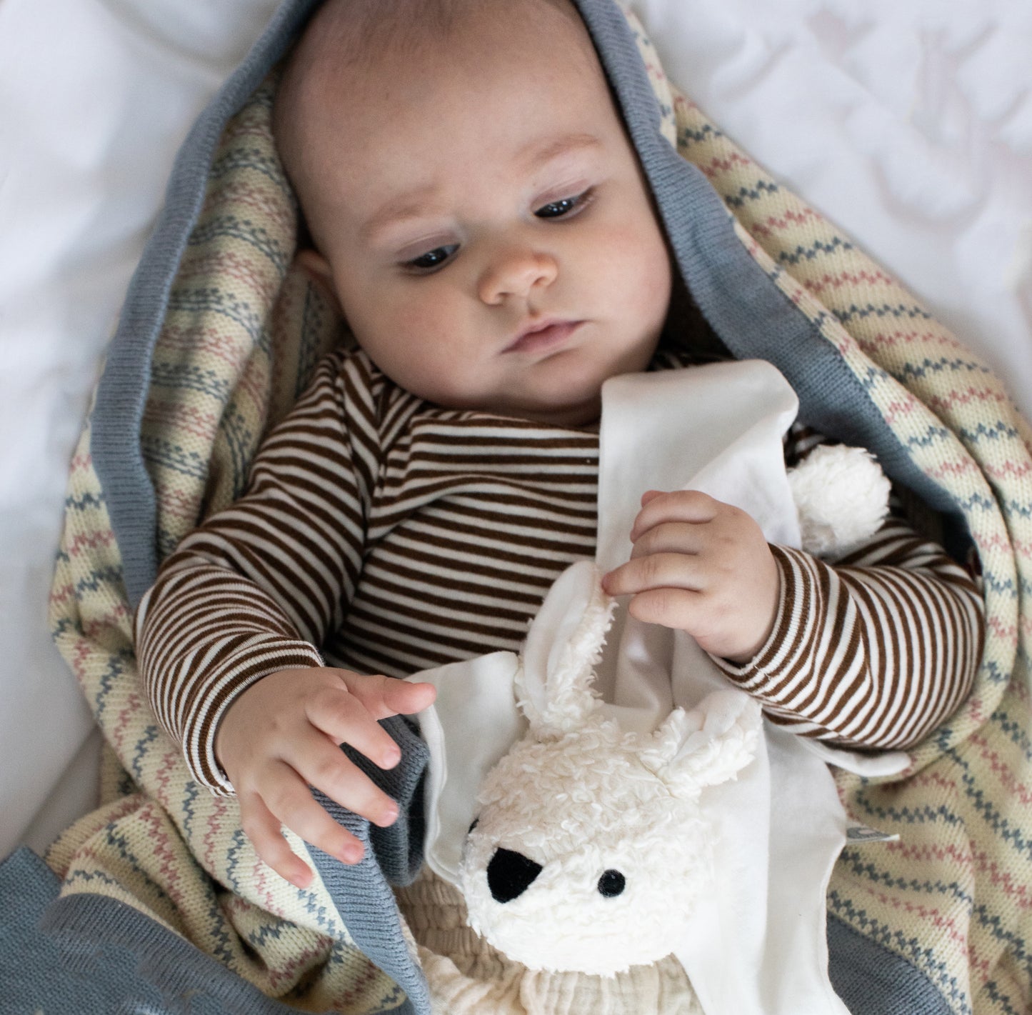 Franck & Fischer Anika Cuddle Cloth: Off White Rabbit