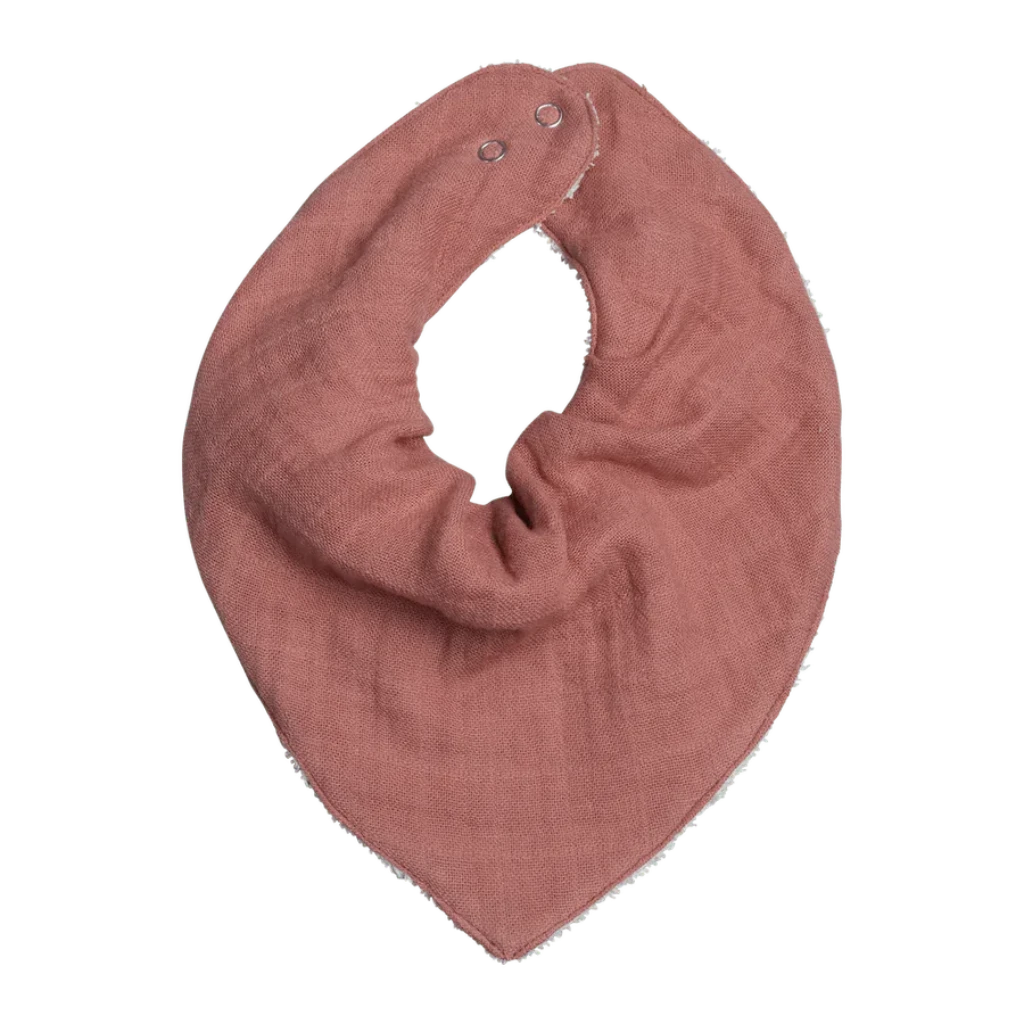 Fabelab Organic Cotton Bandana Bib: Clay