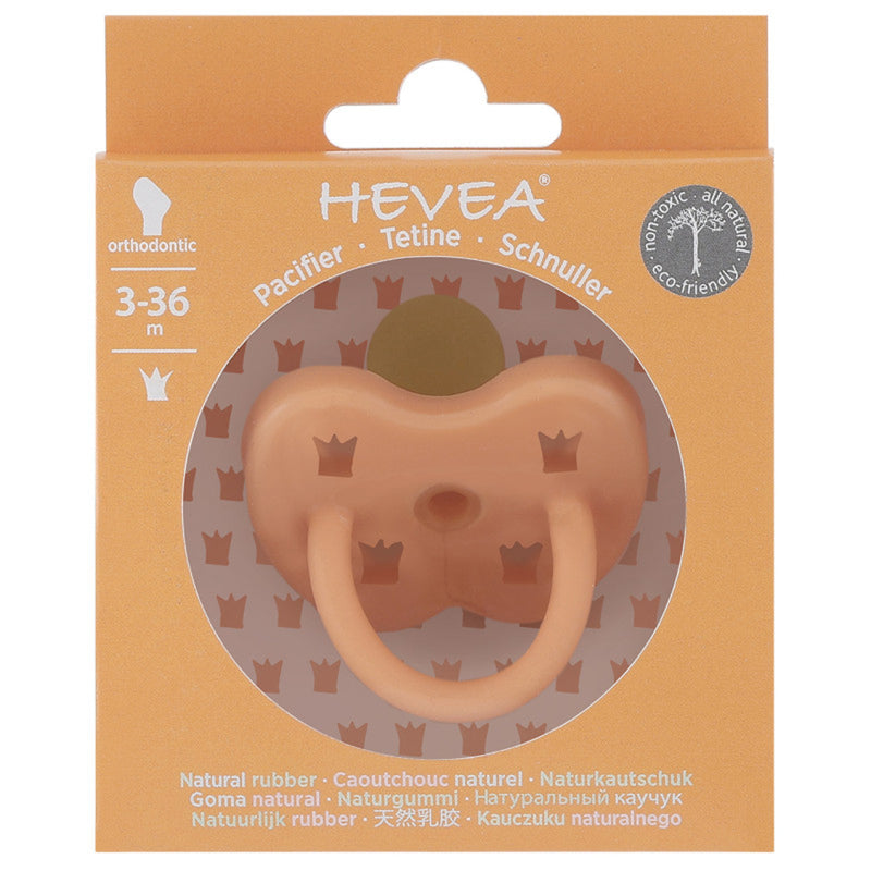 Hevea pacifier 3-36 months Orthodontic - Cantaloupe