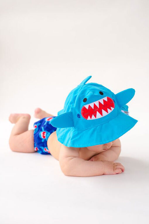 Zoocchini Baby Swim Nappy & Hat set: Sherman the Shark 3-6 Months