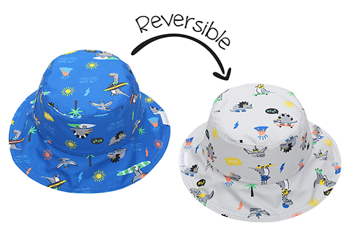 Flapjackkids Reversible Sun Hat 6m-2y Dino