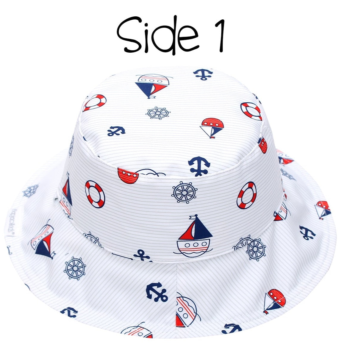 Flapjackkids Reversible Sun Hat 0m-6m Nautical