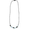 Half Moon Teething Necklace - Black & Blue