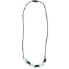 Half Moon Teething Necklace - Black & Turquoise