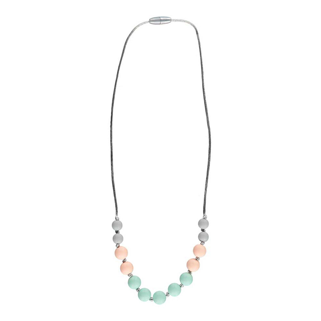 Harrow Teething Necklace - Mint & Peach