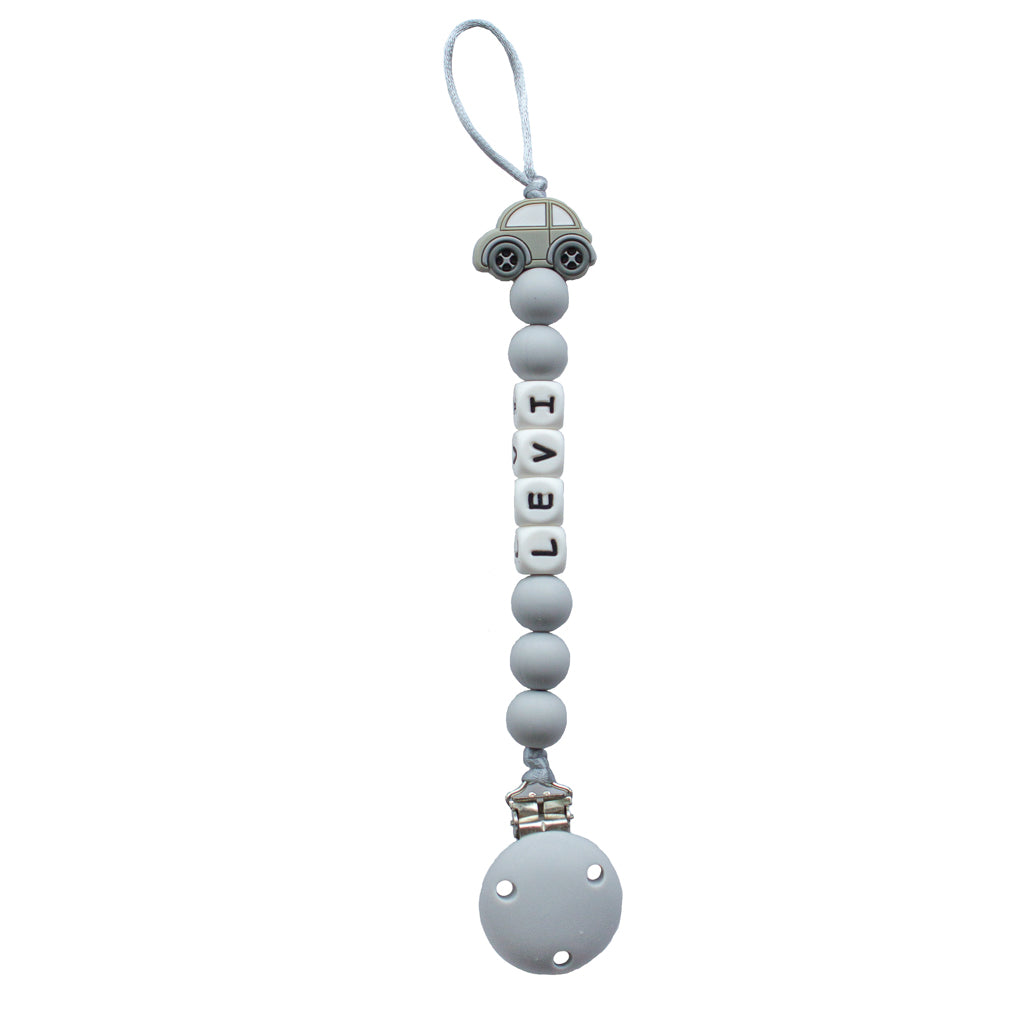 Personalised Dummy Clip - Grey Car