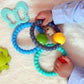 Rattle Ring - Grey & Yellow