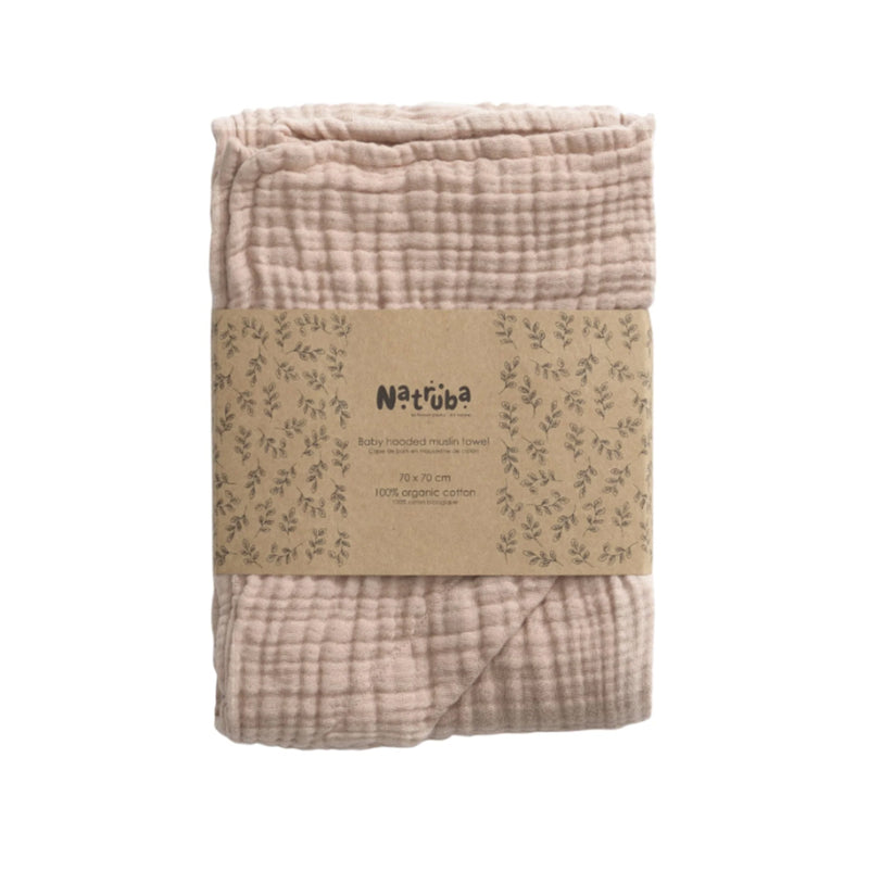 Natruba Organic Hooded Bath Towel: Powder