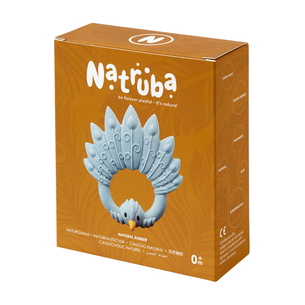 Natruba Peacock Teether: Light Blue