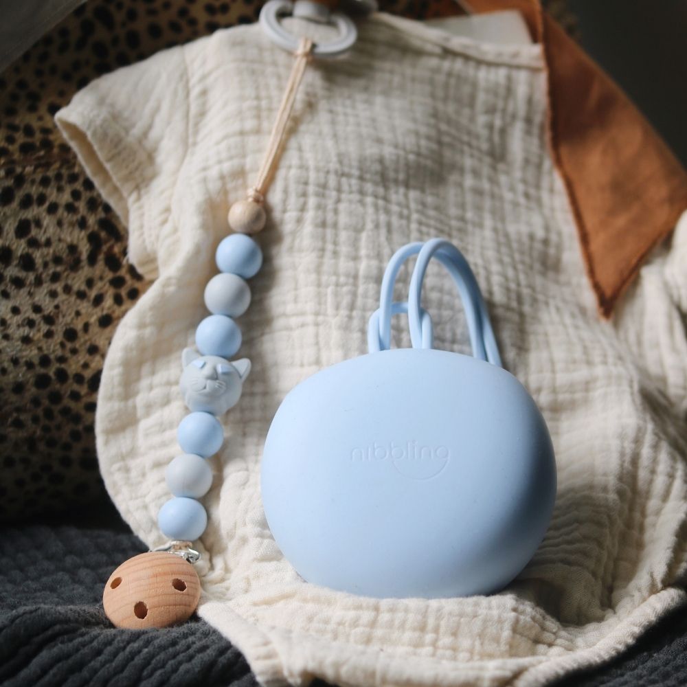 Silicone Soother Case - Sky Blue