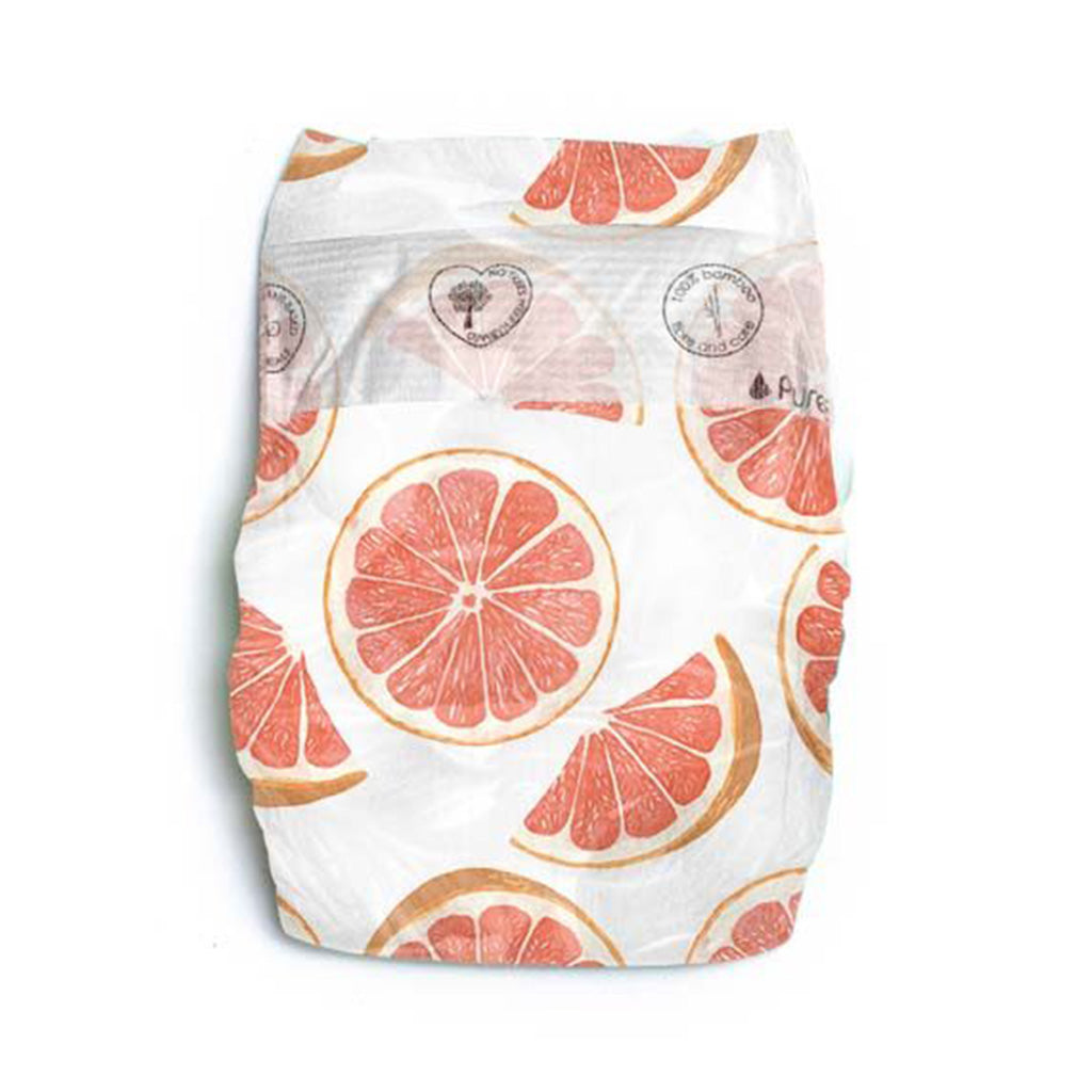 PureBorn Size 2 nappy 3 to 6 kg 32 pcs Grapefruit