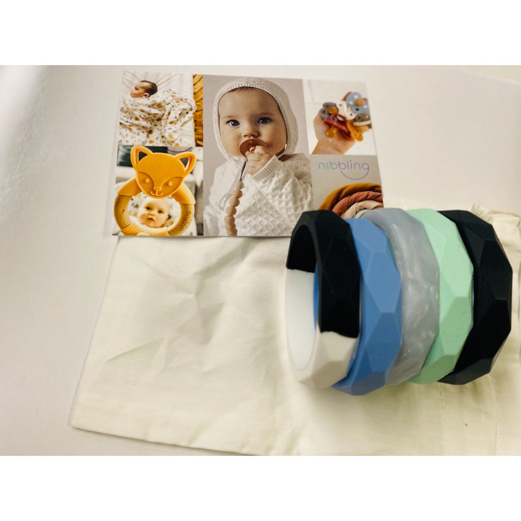 Silicone Teething Bangle - Black